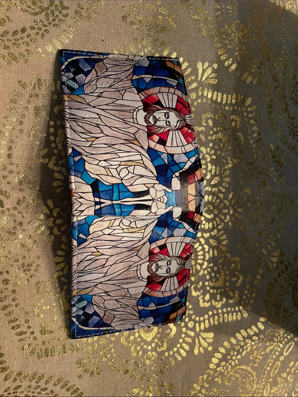 Stained Glass Jesus Bi-Fold Card Wallet - Multi Blue